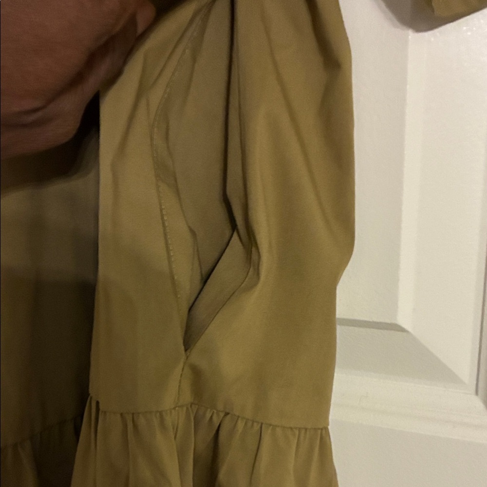 CROSBY by Mollie Burch Olive Button-Up Midi Dress - Picture 6 of 7